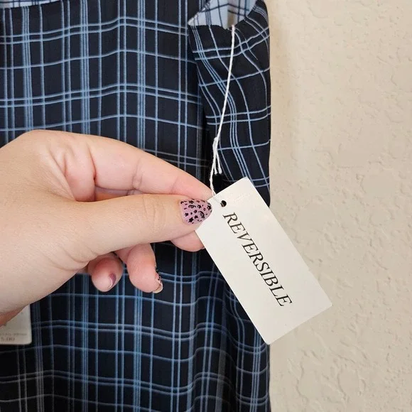 Anne Klein A Line Maxi Reversible Dress Women's 10 Vintage Teacher Academia - Picture 9 of 10